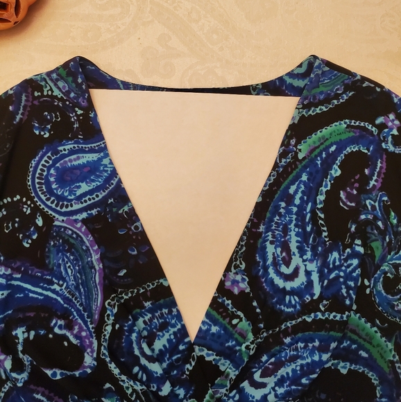 CHAPS Fit & Flare Dress Midi Sz L - Picture 5 of 5